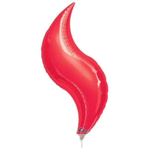 19 in. Red Curve Balloon