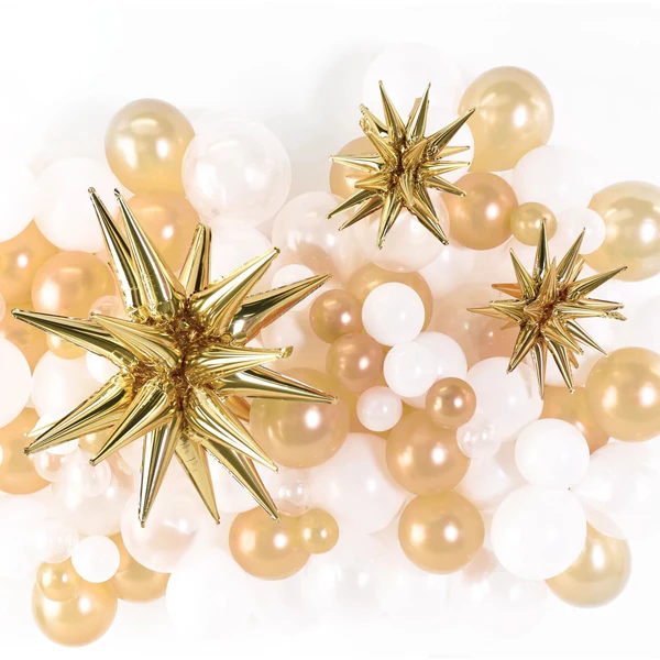 Magical Star Foil Balloon Accent Kit - White Gold
