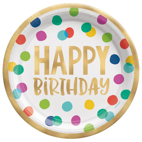 Happy Dots Foil Plate