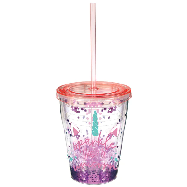 Enchanted Unicorn Confetti Tumbler