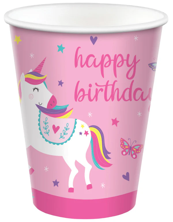 Unicorn Birthday 9 oz Paper Cups