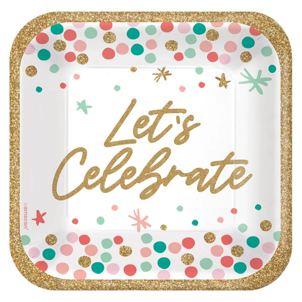Wish Big Birthday 7" Square Plates