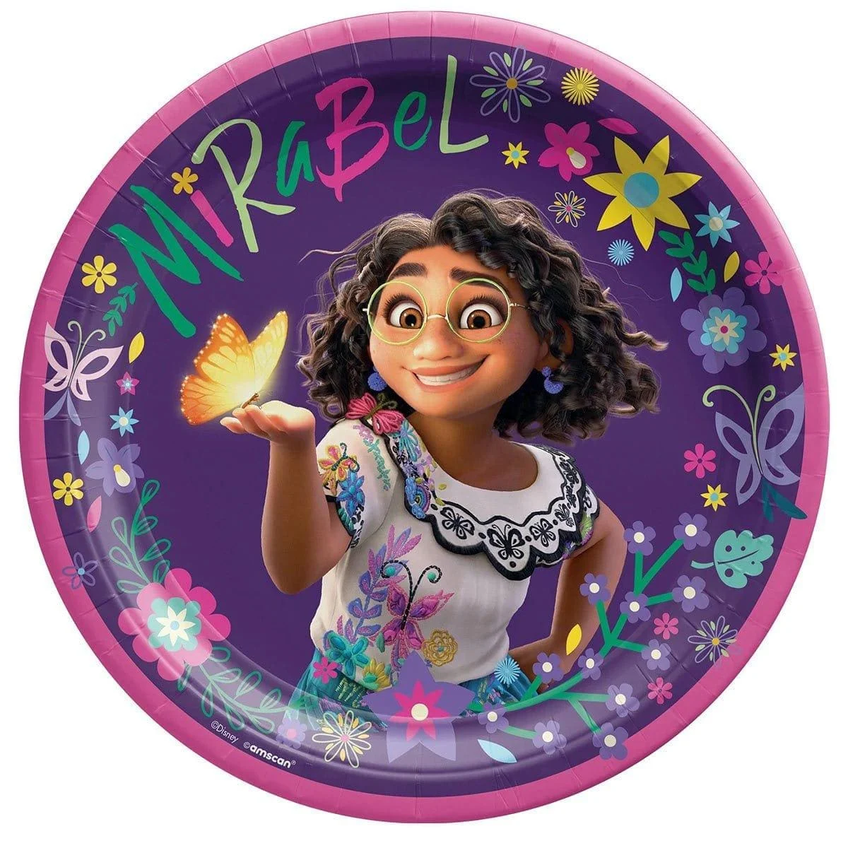 Disney Encanto Birthday Party Large Lunch Paper Plates, 9 in, 8 Count