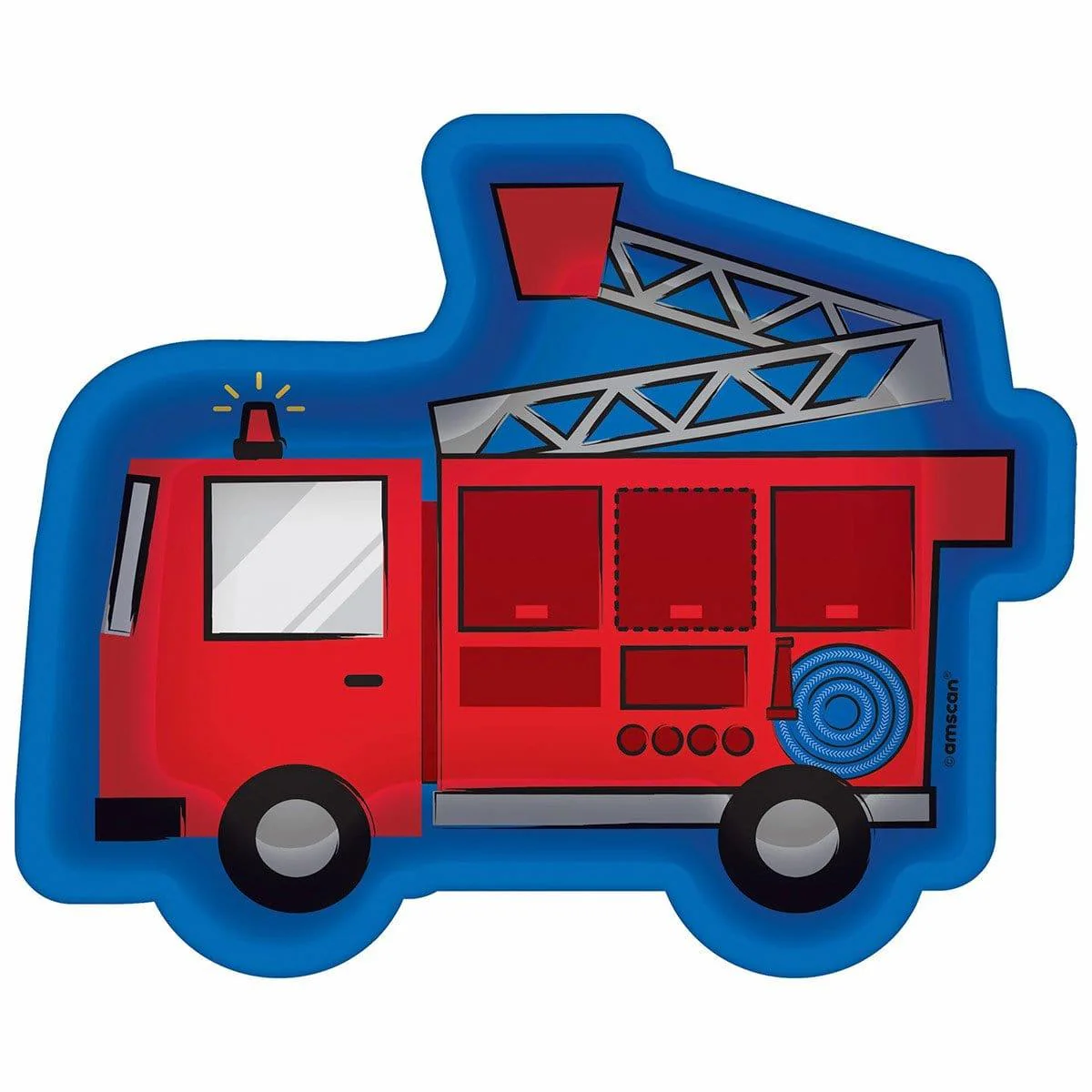 First Responders Fire Truck Plates, 8 Count