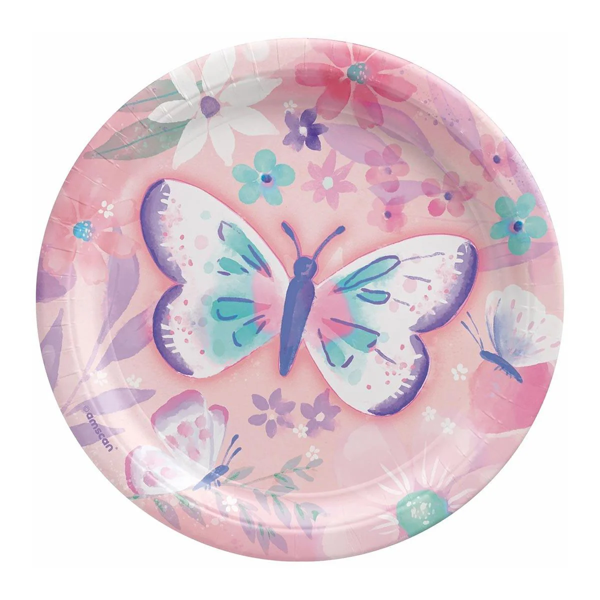 Flutter Party Dessert Plates, 7 inches, 8 Count