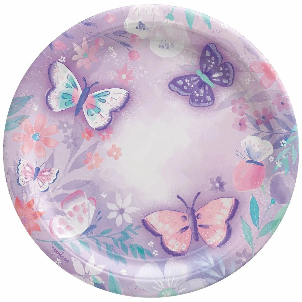 Flutter Party Dinner Plates, 9 inches, 8 Count