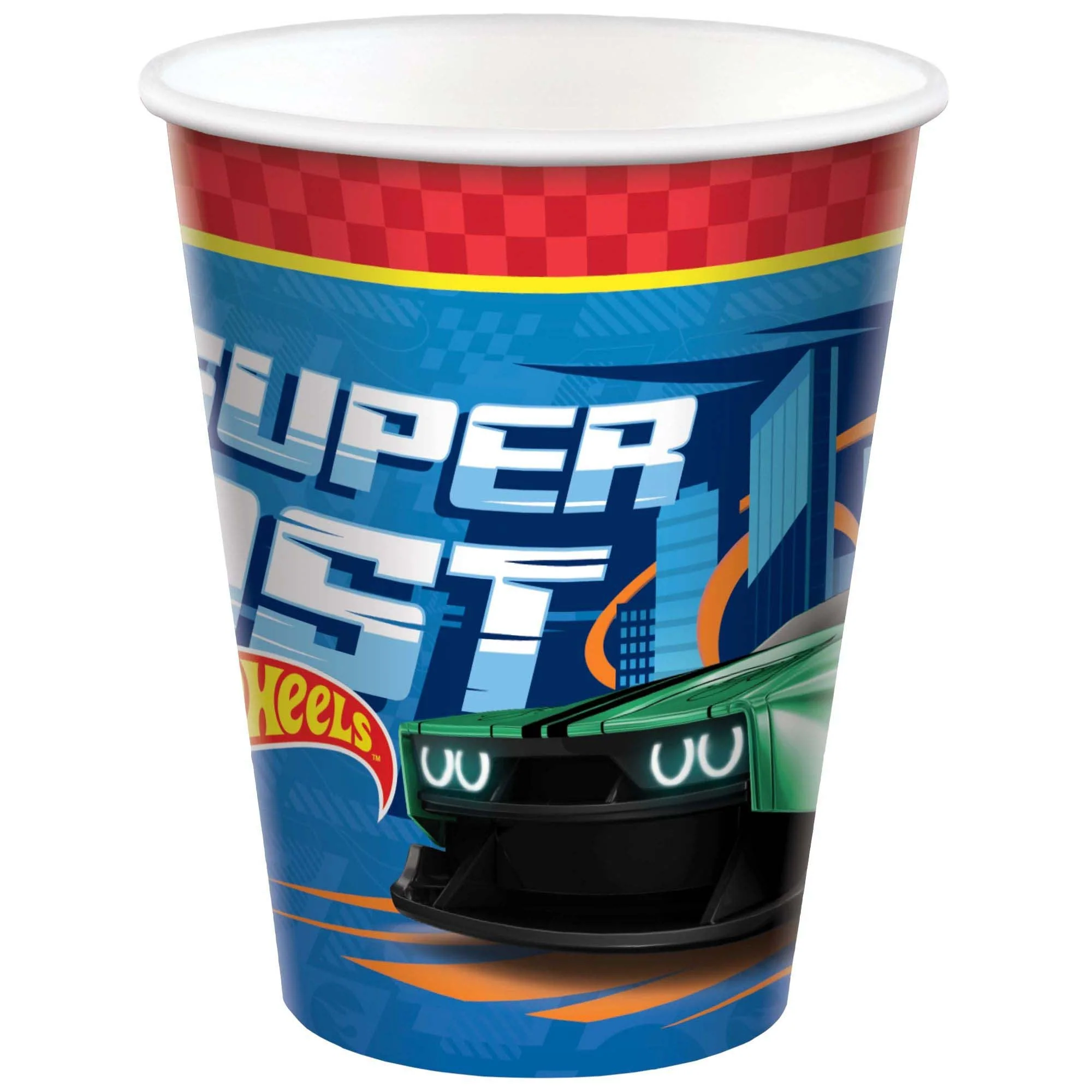 Hot Wheels Birthday Party Paper Cups, 9 Oz, 8 Count