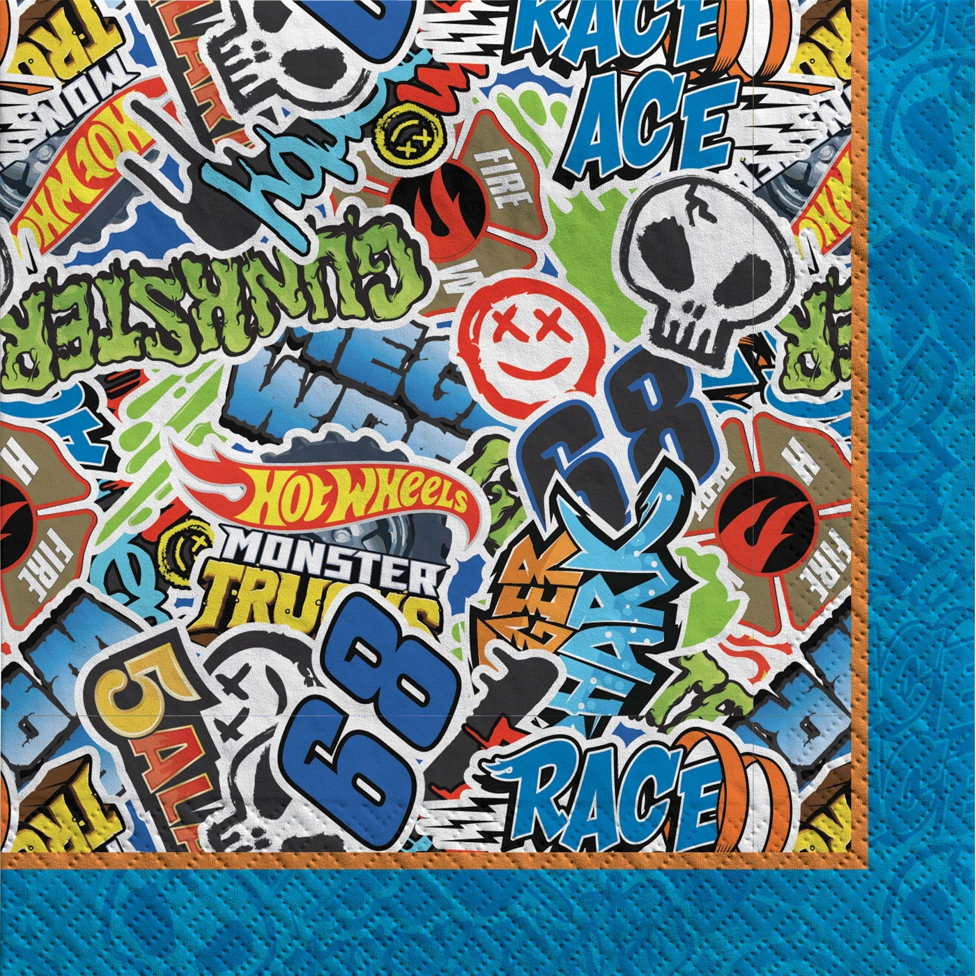 Hot Wheels Monster Truck Birthday Small Beverage Napkins, 16 Count