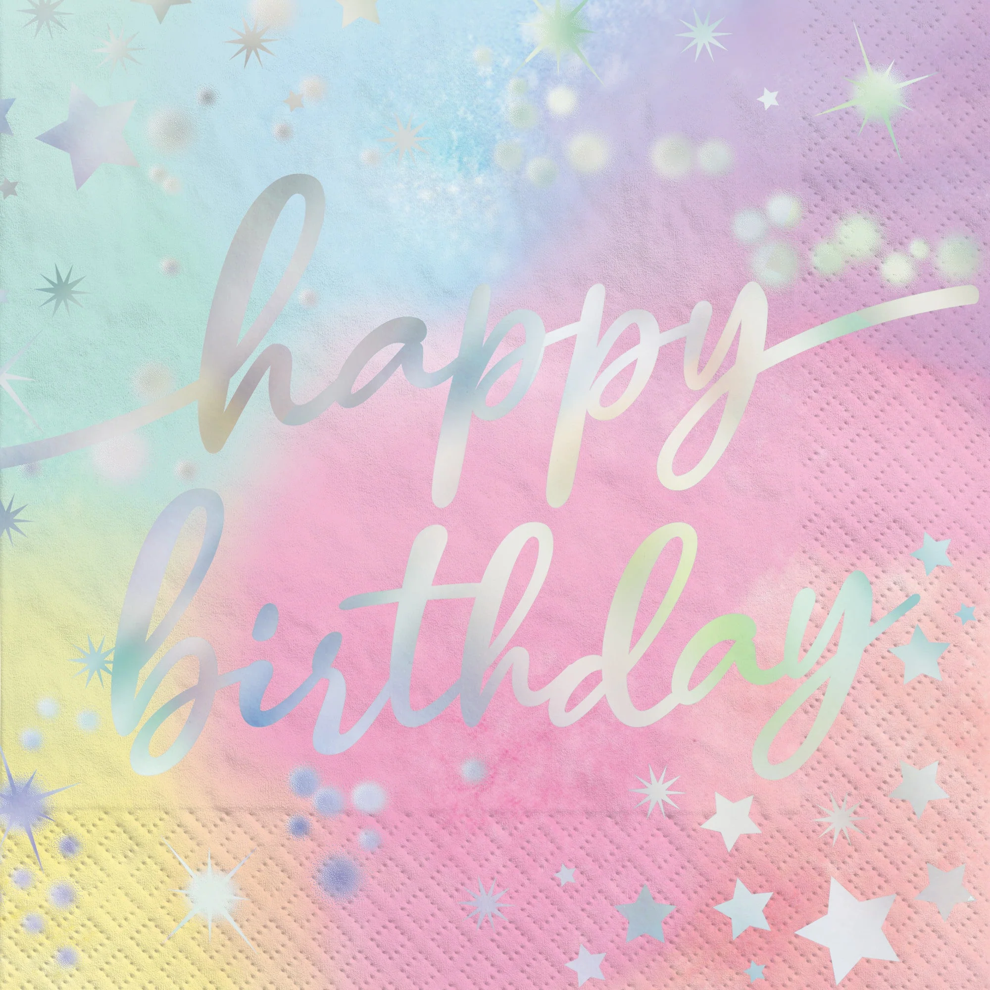 Luminous Birthday Large Lunch Napkins, 16 Count
