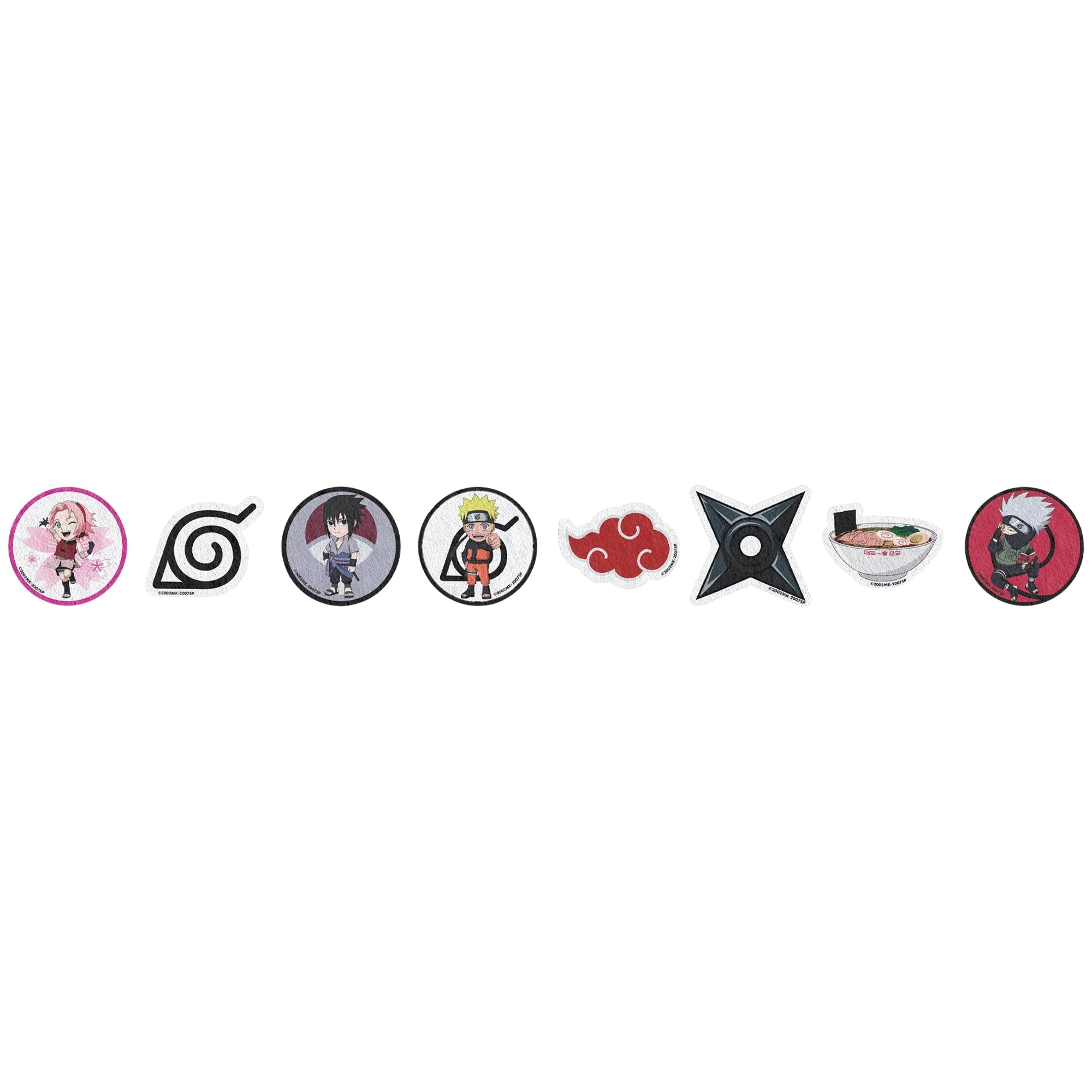 Naruto Birthday Patches, 3 Inches, 8 Count