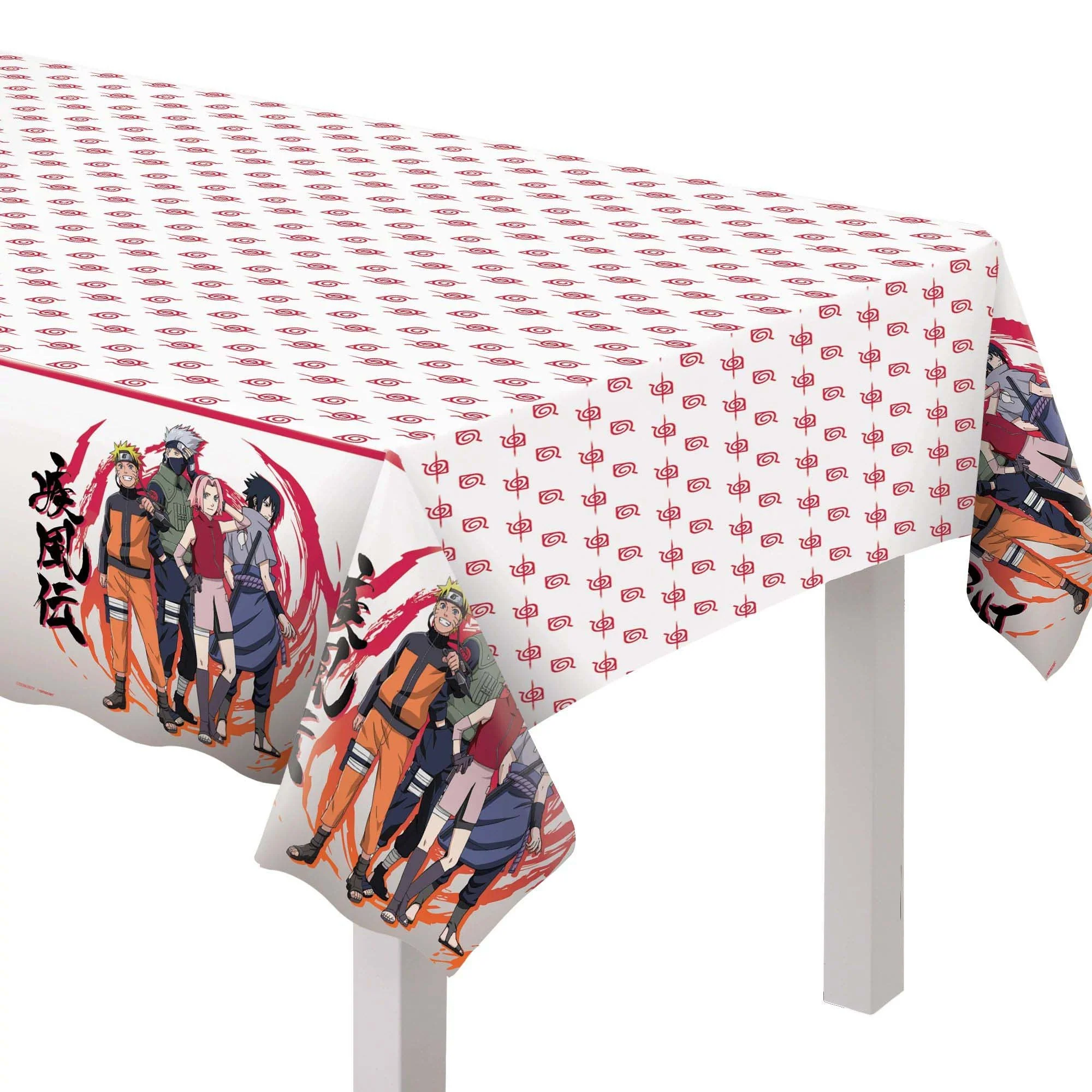 Naruto Birthday Rectangular Plastic Table Cover, 54 x 96 Inches, 1 Count