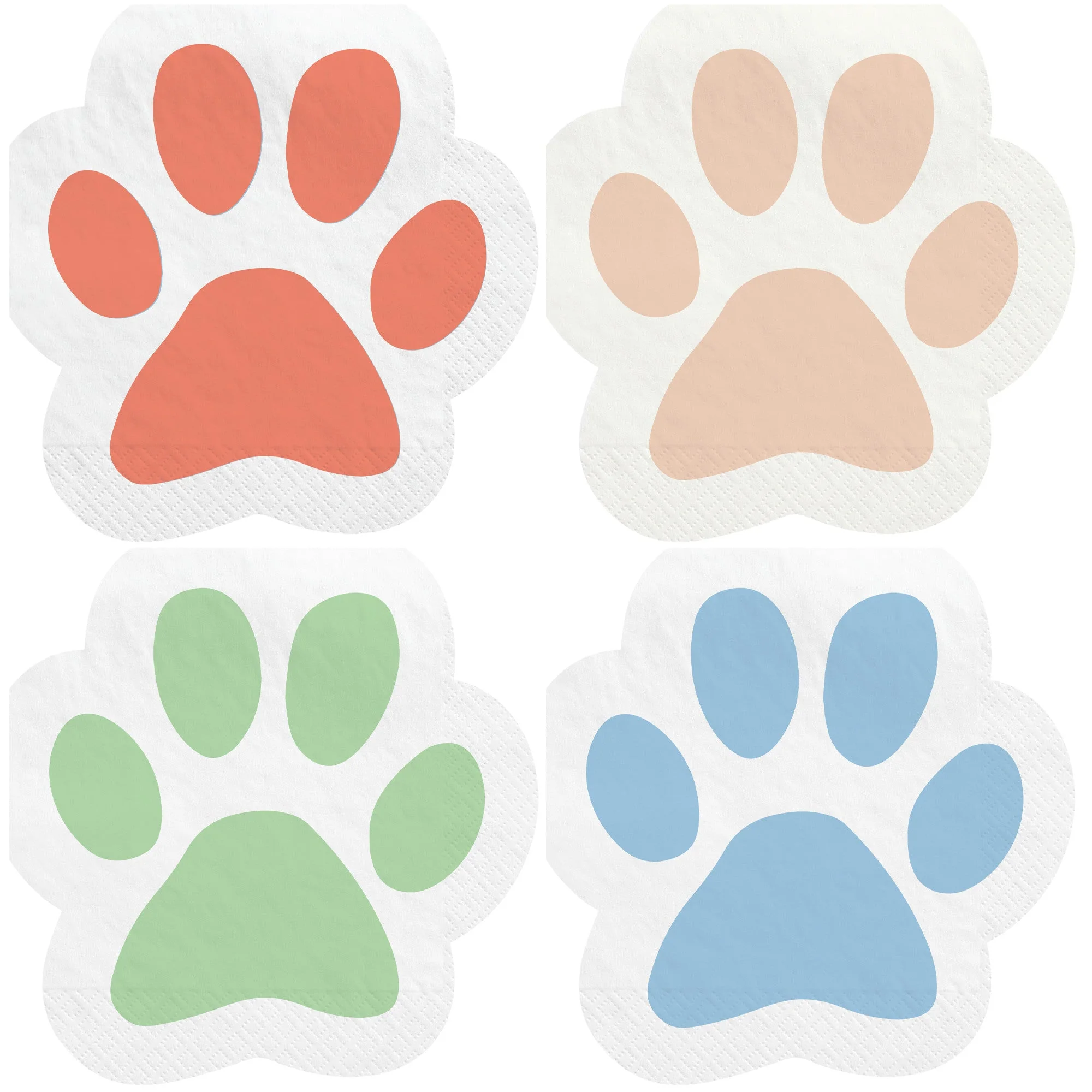 Pawsome Party Small Beverage Napkins, 16 Count