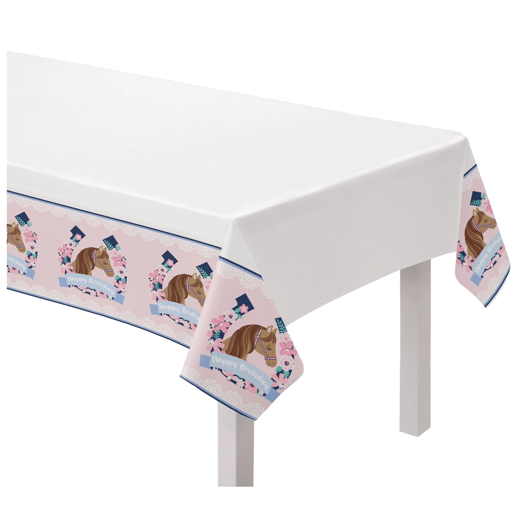 Saddle Up Birthday Plastic Tablecover, 1 Count