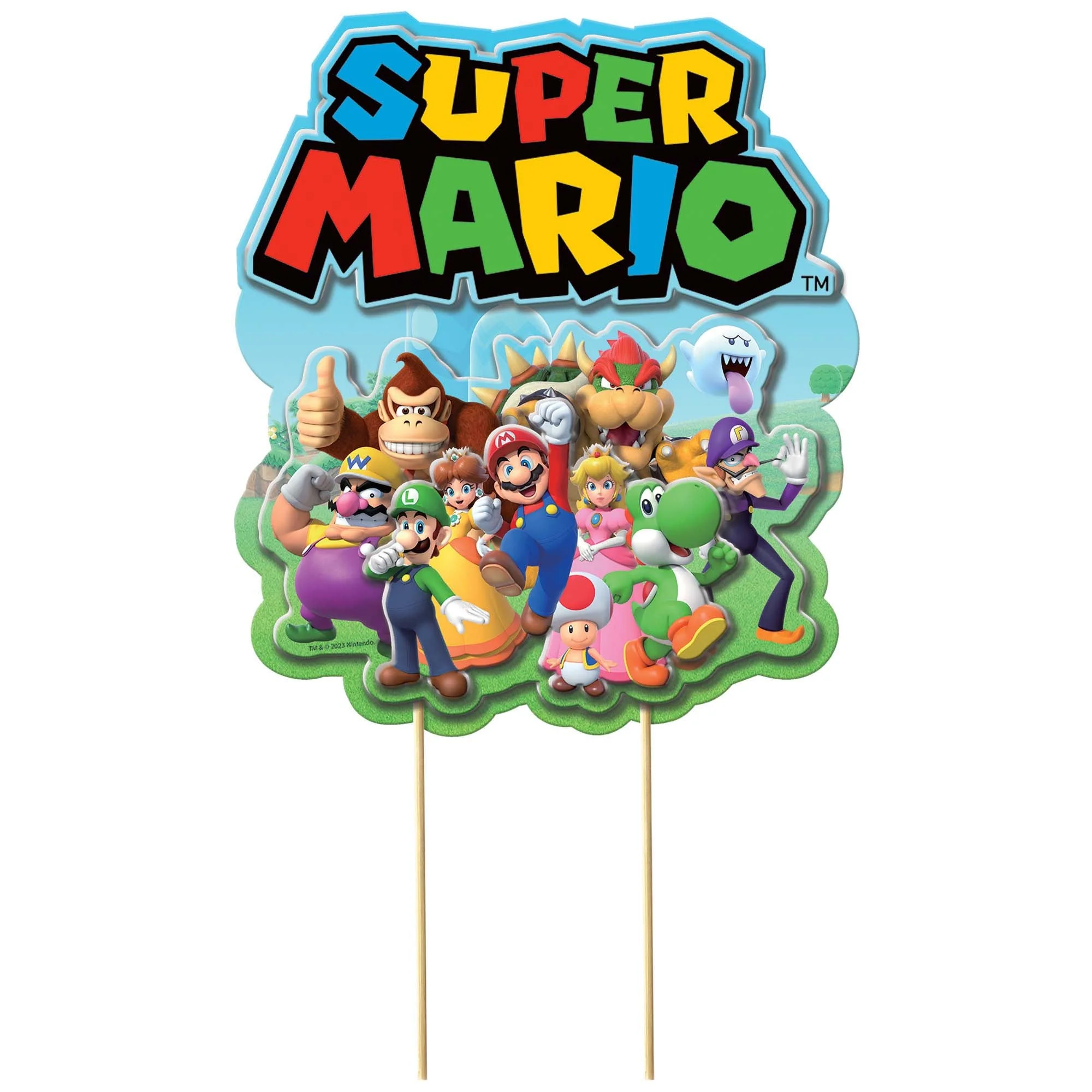 Super Mario Bros Birthday Cake Topper, 1 Count