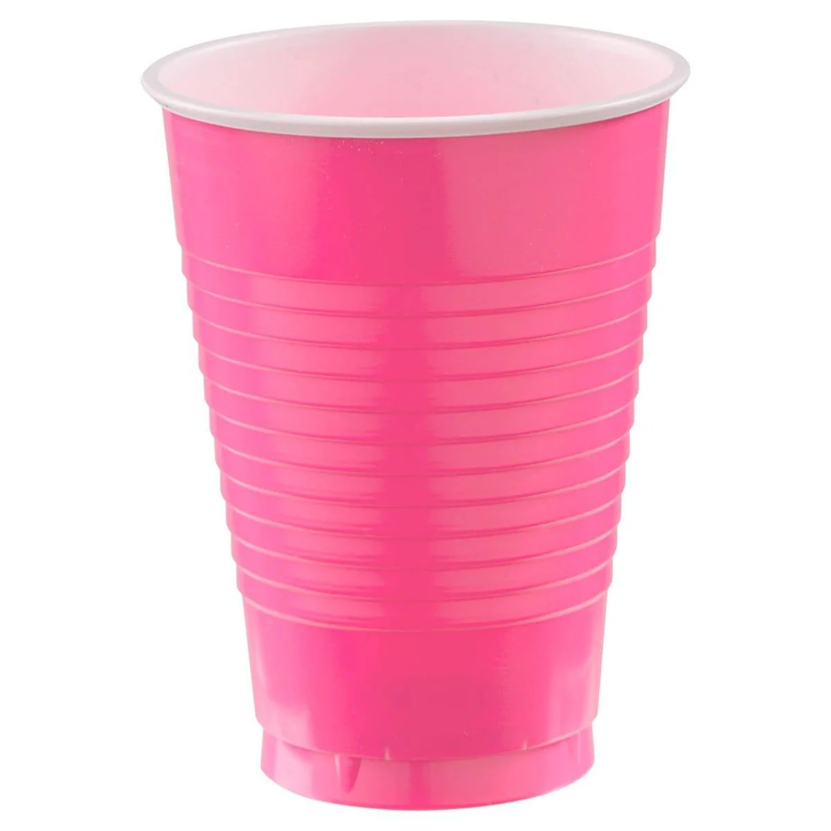 Bright Pink Plastic Cups, 12 oz., 20 Count
