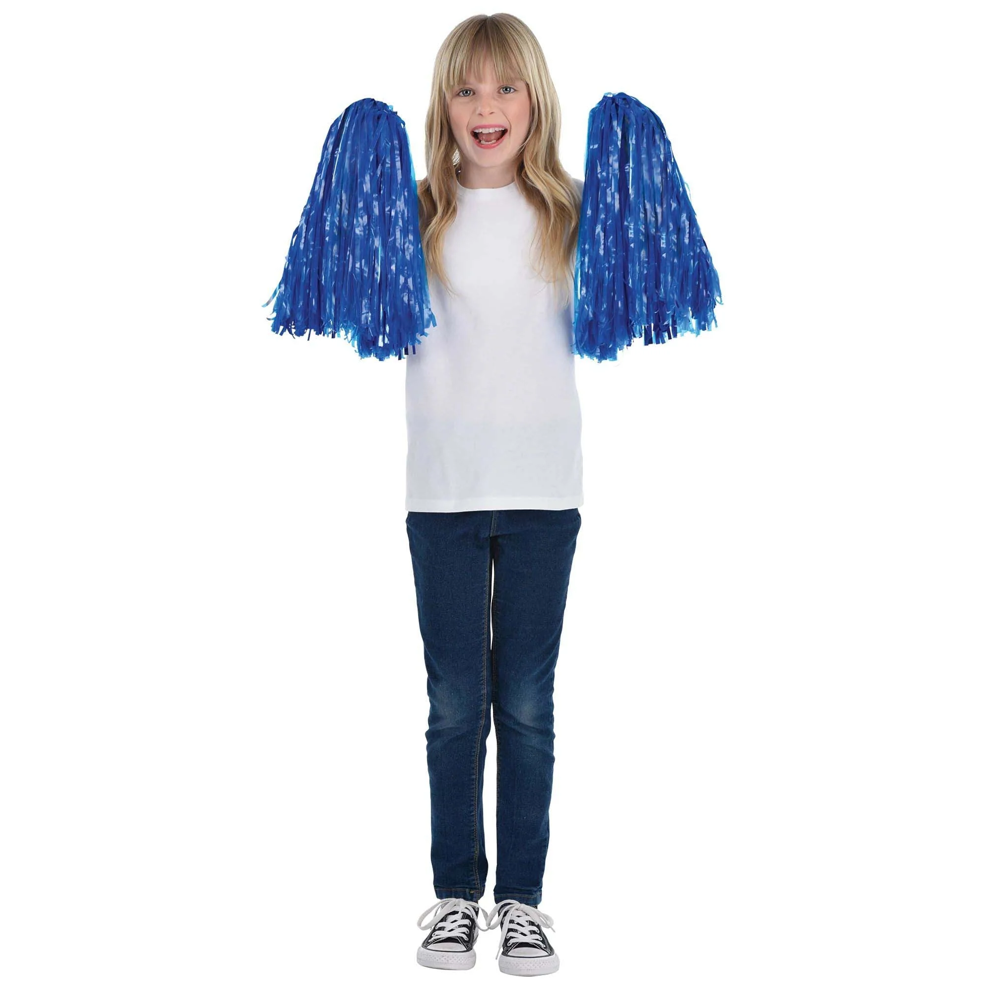 Blue Cheerleading Pom Poms, 2 Count