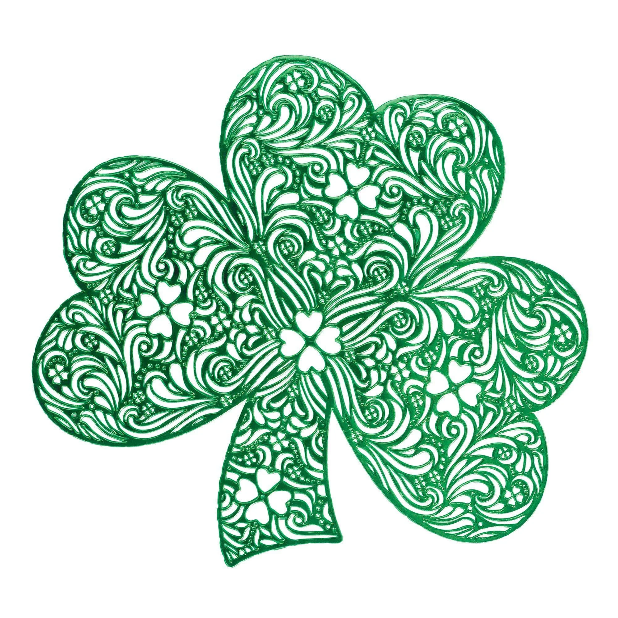 St-Patrick's Day Clover Placemat, 15.5 Inches, 1 Count