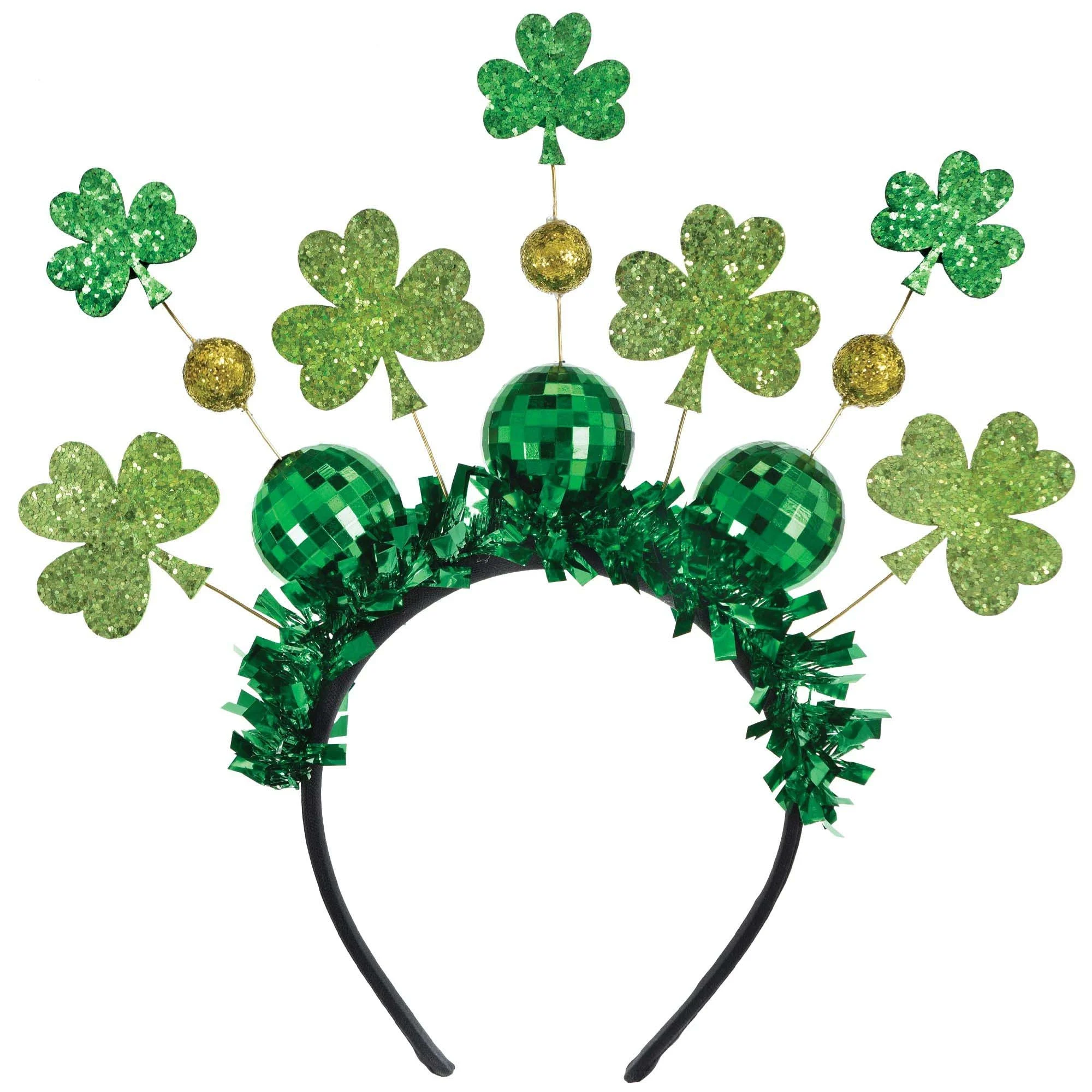 St-Patrick's Day Deluxe Disco Ball Headband, 1 Count