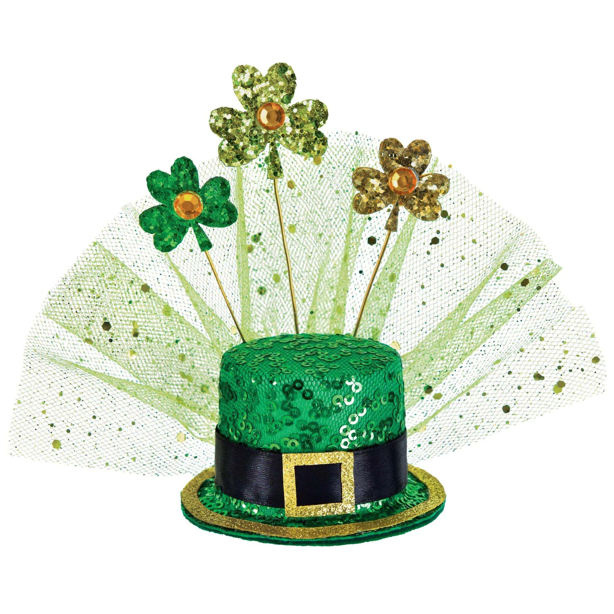St-Patrick's Day Mini Top Hat Hair Clip, 1 Count