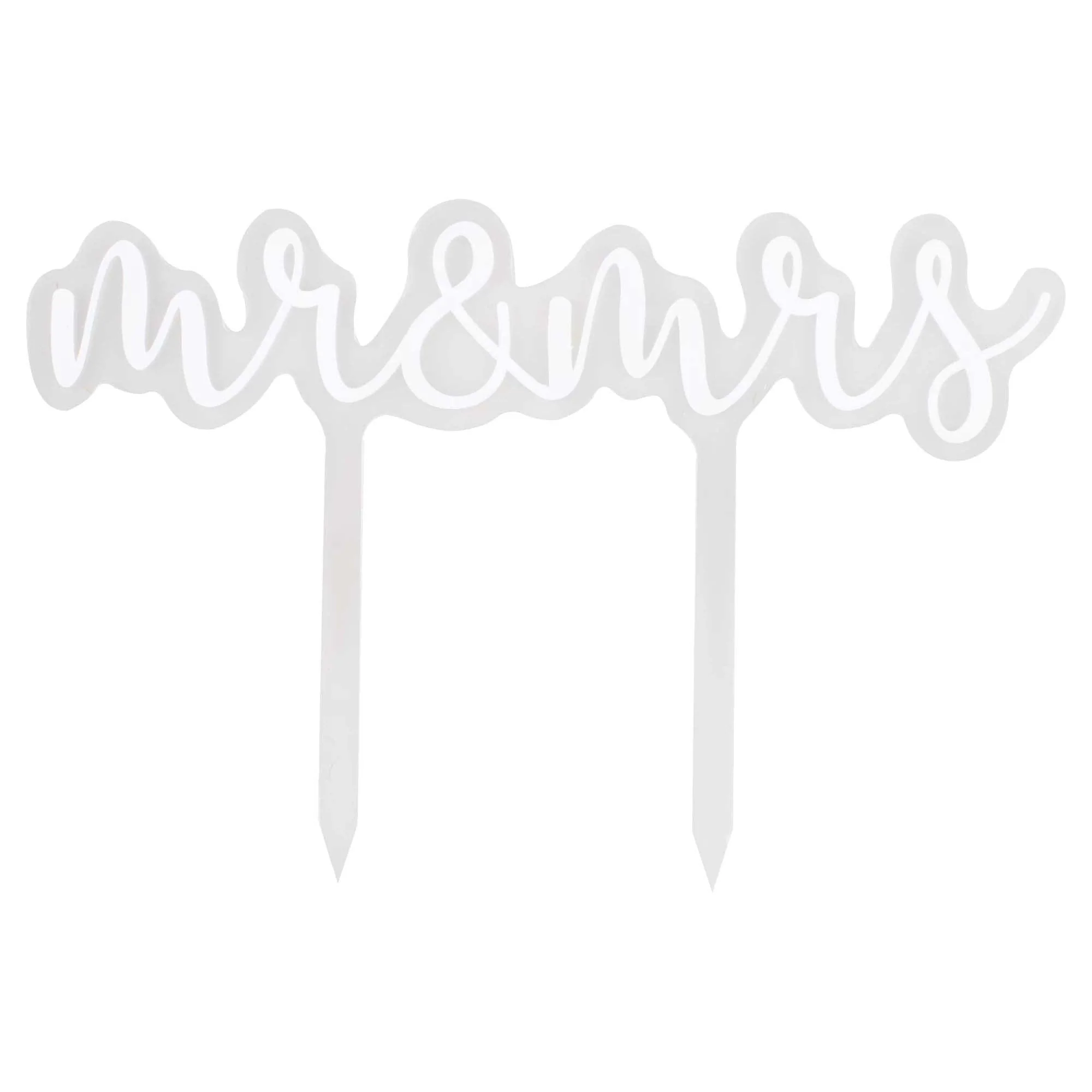"Mr & Mrs" Acrylic Cake Topper, 1 Count
