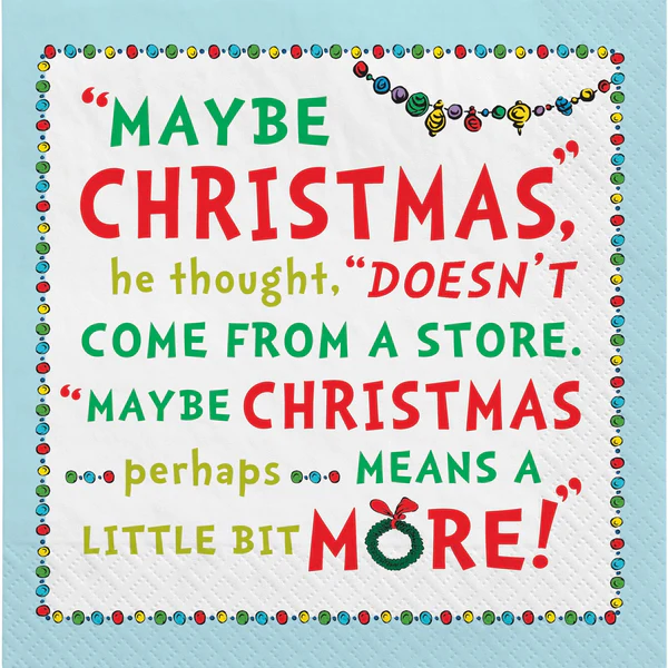 Christmas Perhaps Grinch Lunch Napkins