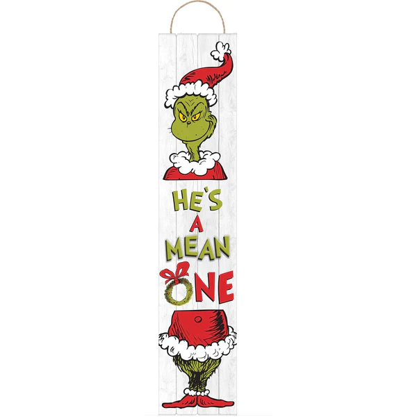 Grinch Wood Plank Sign