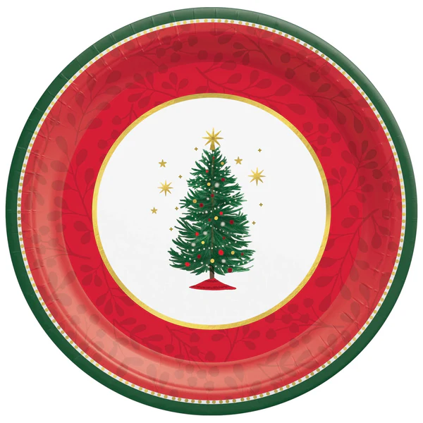 Joyful Tree Round Dinner Plates
