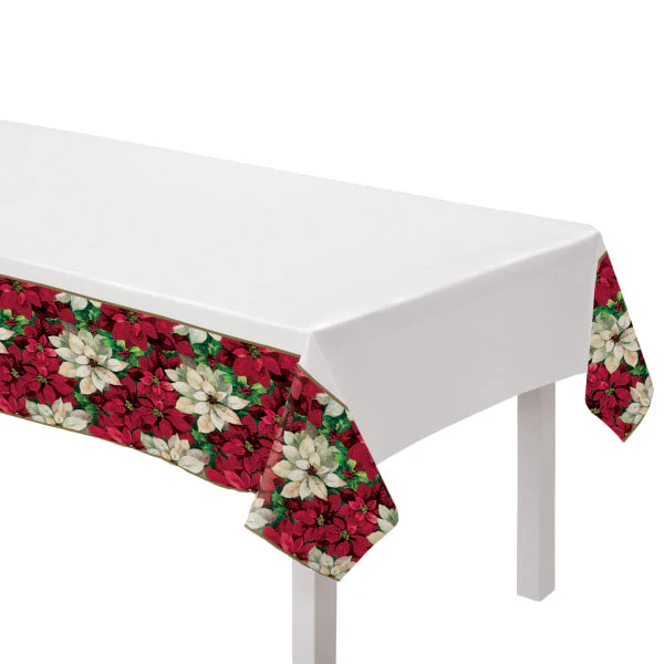Poinsettia Plastic Tablecover