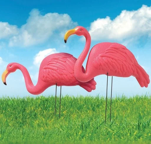 Flamingo Plastic Yard Stakes