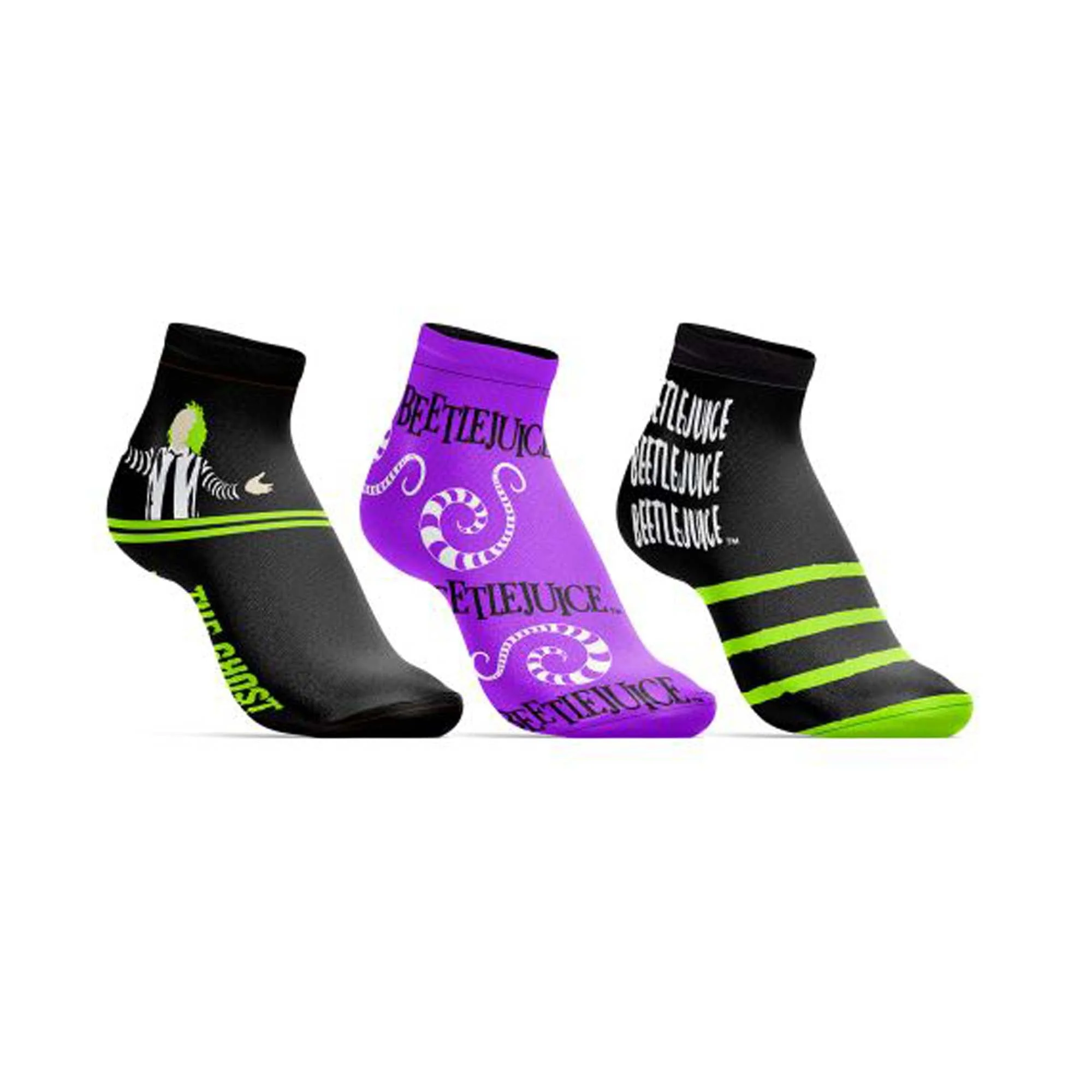 Beetlejuice Crew Socks for Adult, 3 Pairs