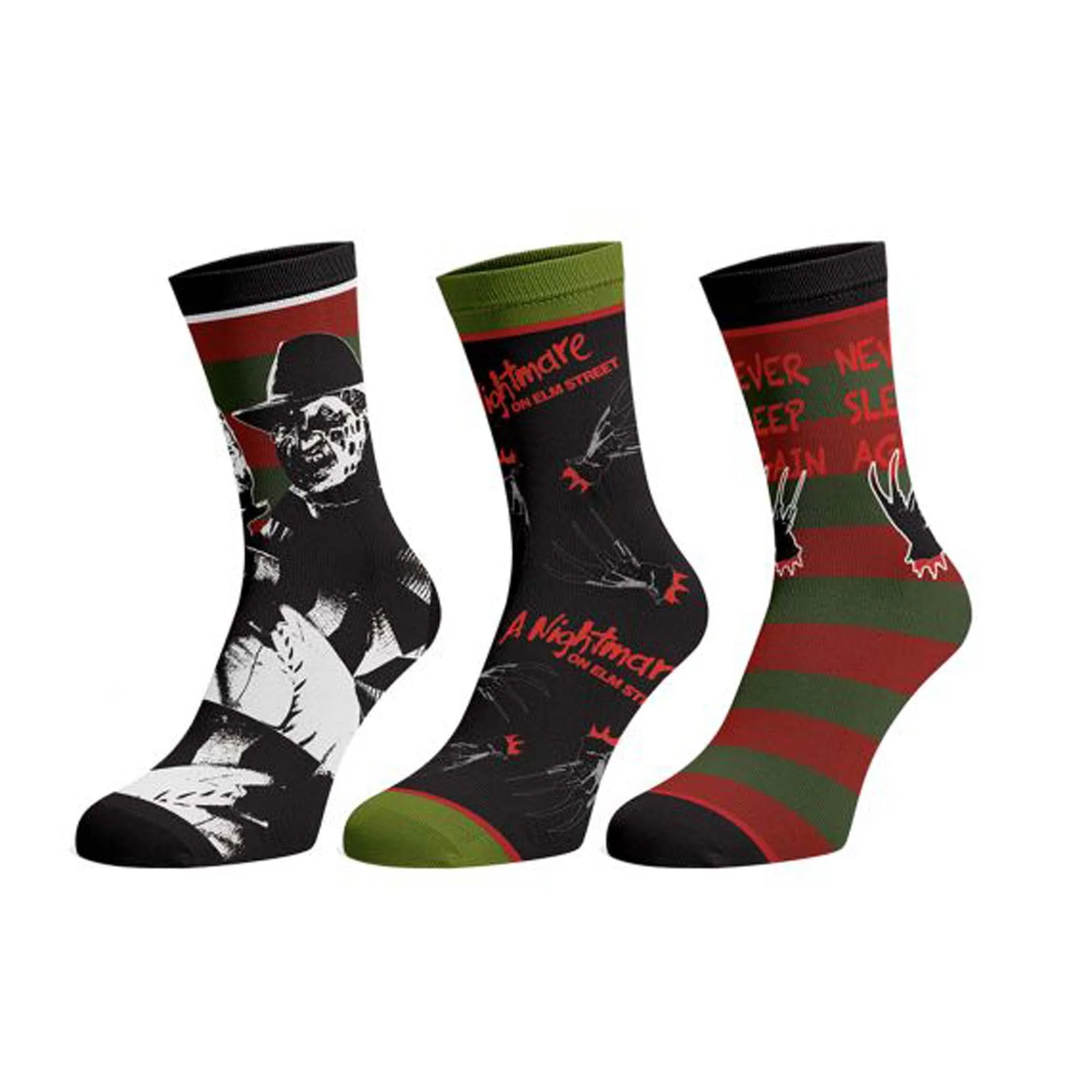 Nightmare on Elm Street Crew Socks for Adult, 3 Pairs