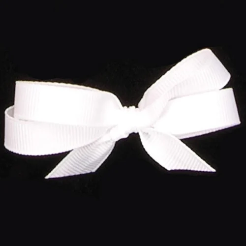 White Woven Edge Grosgrain Craft Ribbon 0.25" x 132 Yards