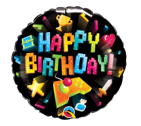 201 18" BIRTHDAY GAMING FOIL BALLOON