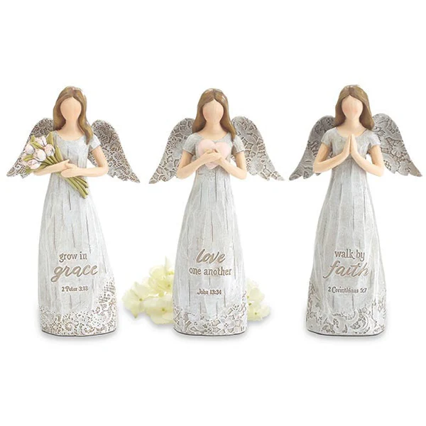 RELIGIOUS MESSAGE ANGEL FIGURINE