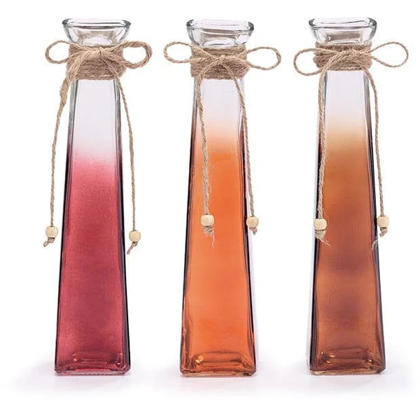 OMBRE FALL BUD VASE WITH TWINE TIE