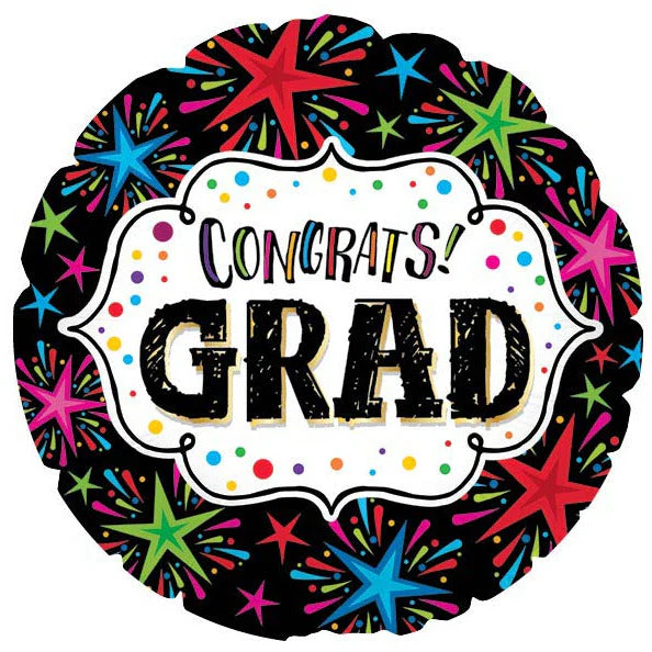 17" CONGRATS GRAD BURST BALLOON