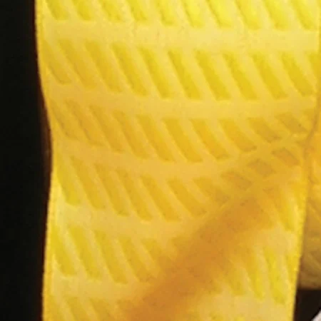Yellow Diagonal Striped Woven Taffeta Wired Craft Ribbon 1.5" x 54 Yards