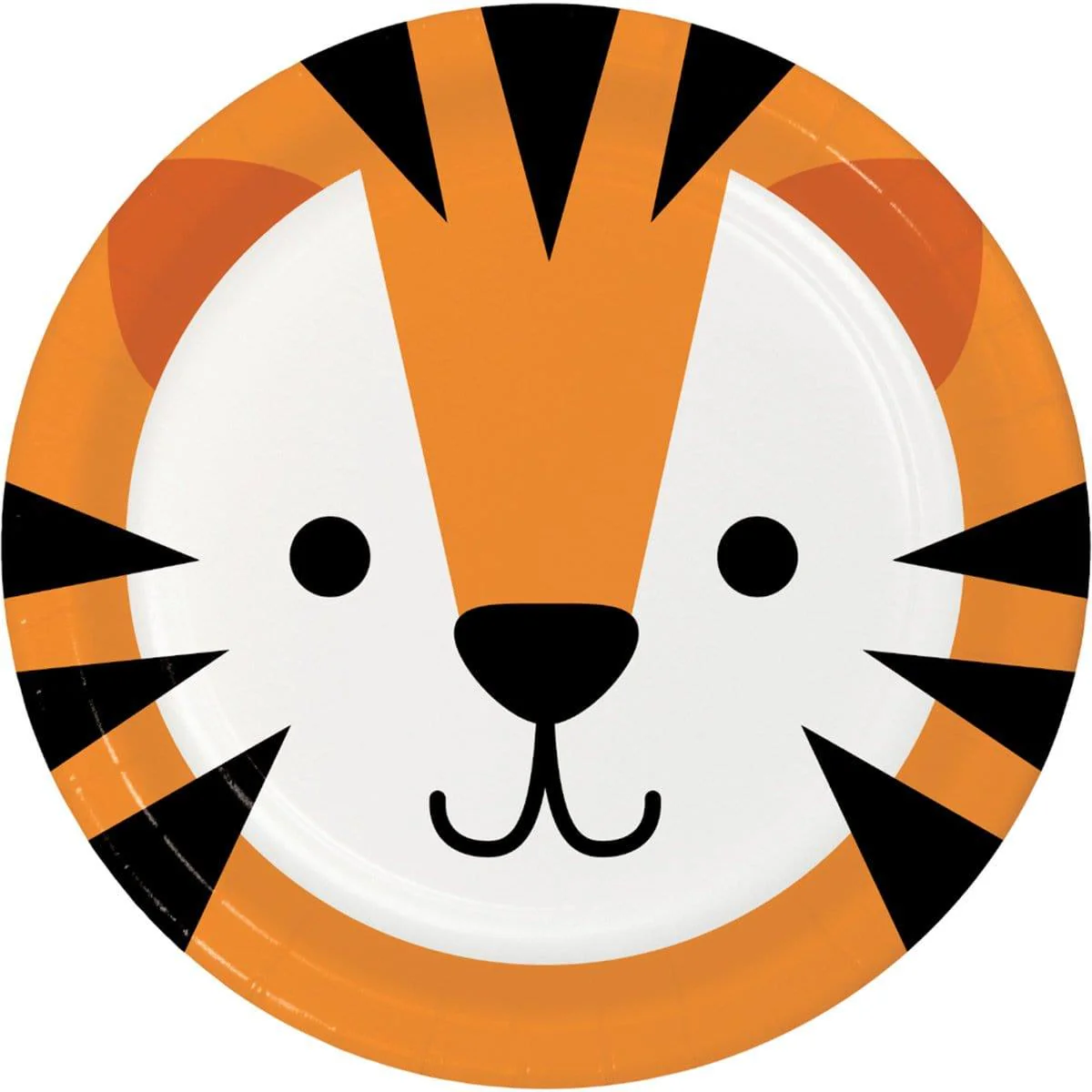 Tiger Plates 9 inches, 8 Count