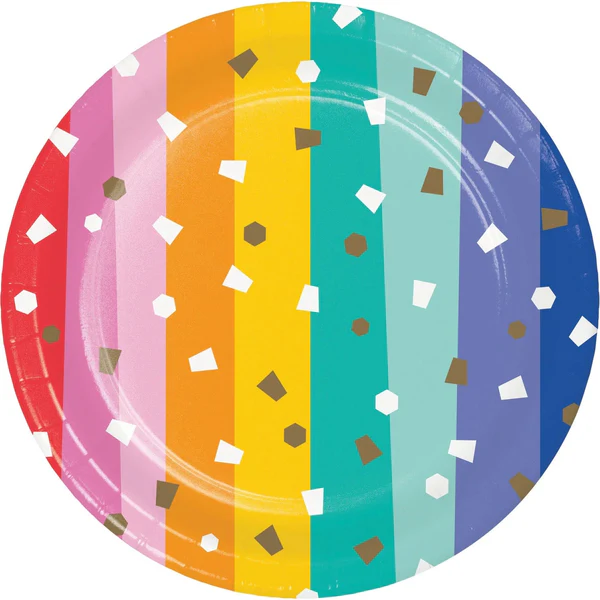 Birthday confetti plates - 7"