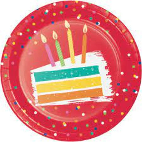Festive cake plates - 7"