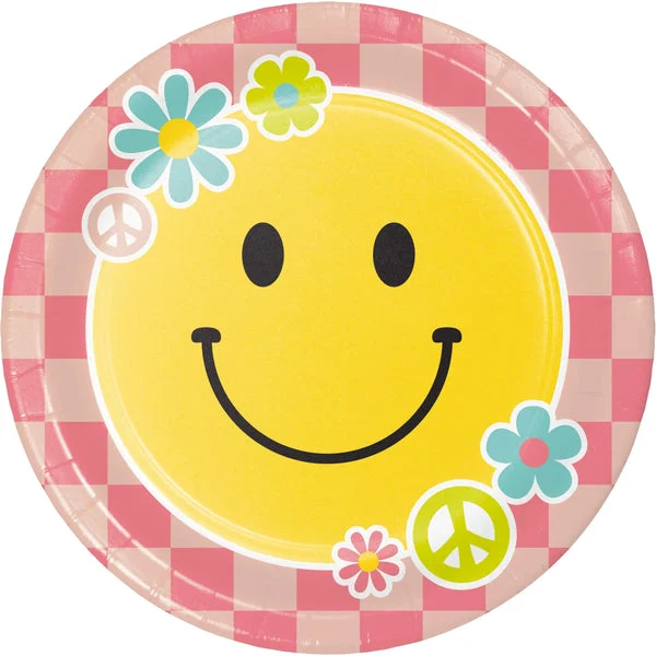 Flower Power Dinner Plates 8ct