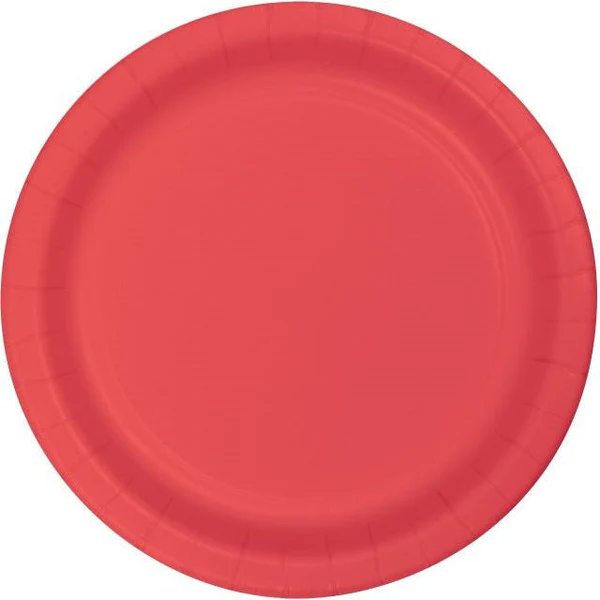 Luncheon Plates - Coral, 7 in.