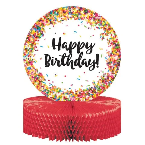 Sprinkles birthday centerpiece