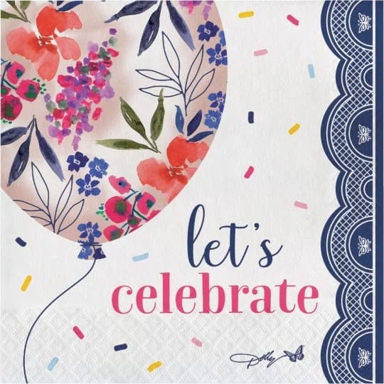 The Dolly Parton Collection - Celebrate Floral Let's Celebrate Lunch Napkins
