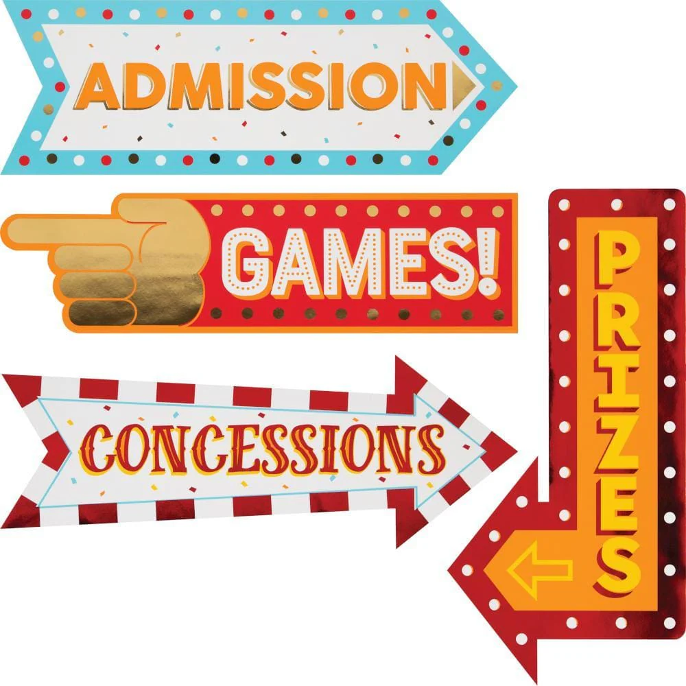 Carnival Signs, 4 Count
