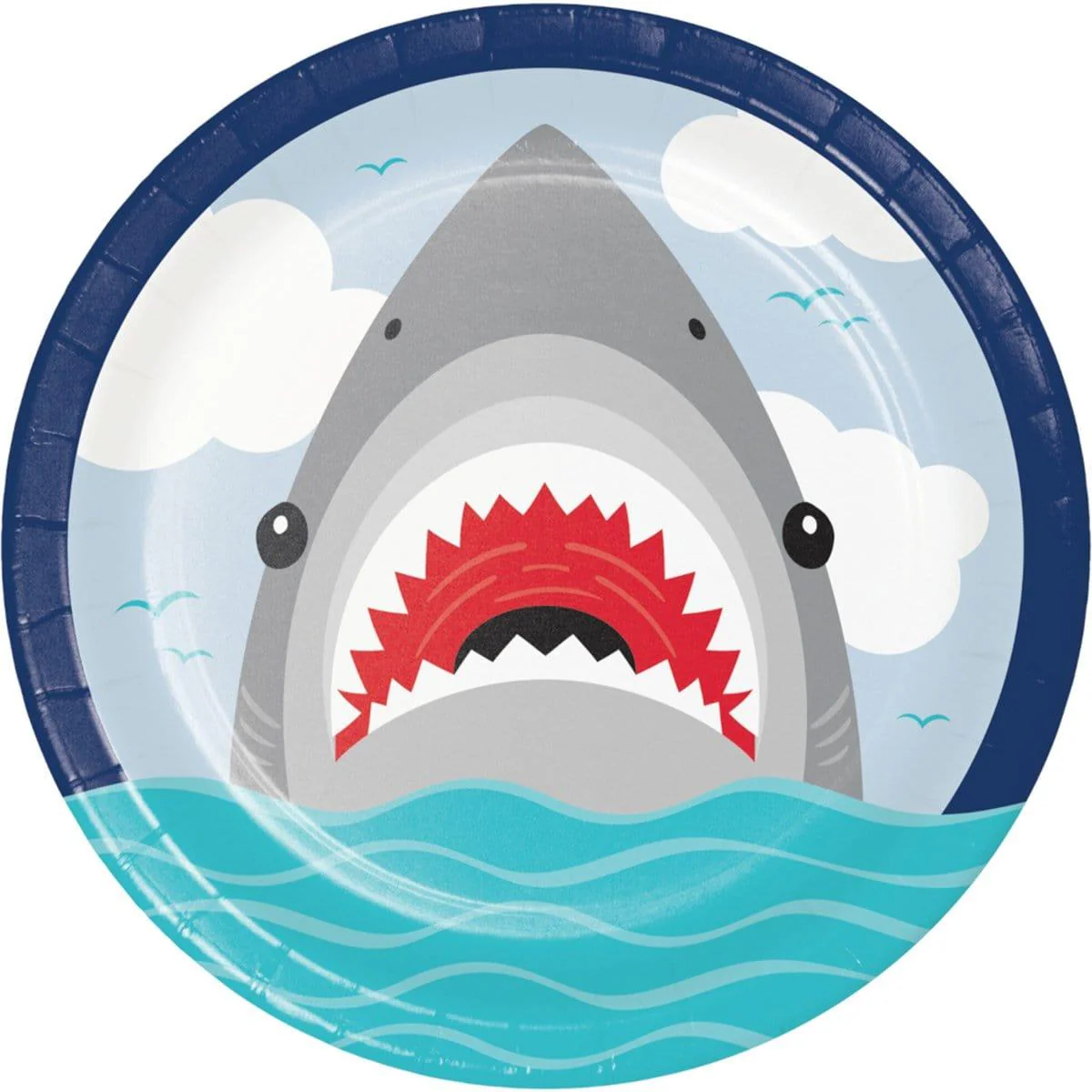Shark Party Dinner Plates 9 inches,8 Count