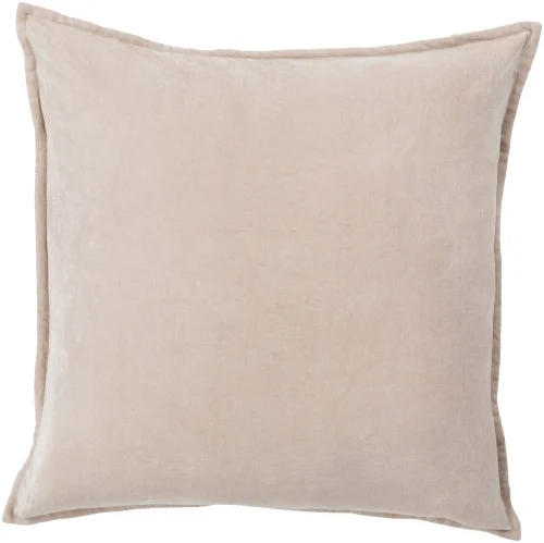 18" Calma Semplicita Light Gray Decorative Square Throw Pillow - Down Filler