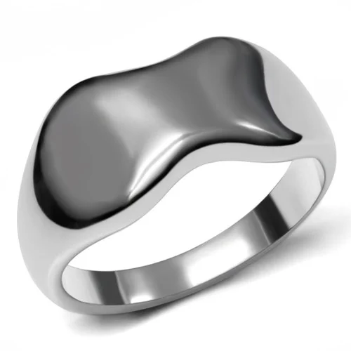 Women's Stainless Steel Black Wave Tapered Ring - Size 10 (Pack of 2)
