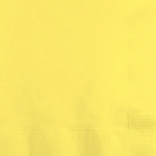 2-Ply Disposable Beverage Napkins - 4.5" - Mimosa Yellow - Club Pack of 600