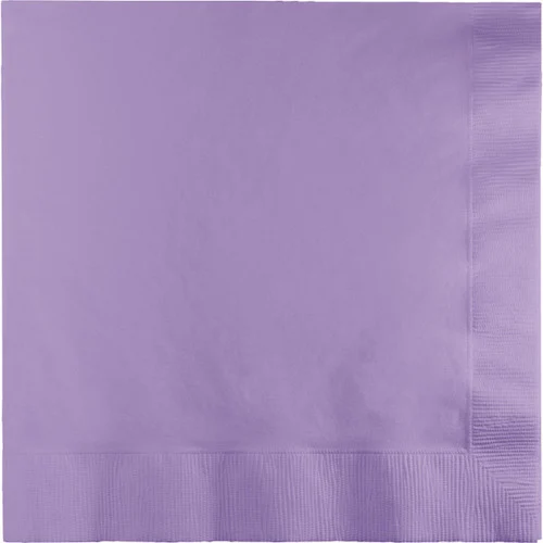 2-Ply Disposable Luncheon Napkins - 6.25" - Luscious Lavender - Club Pack of 600
